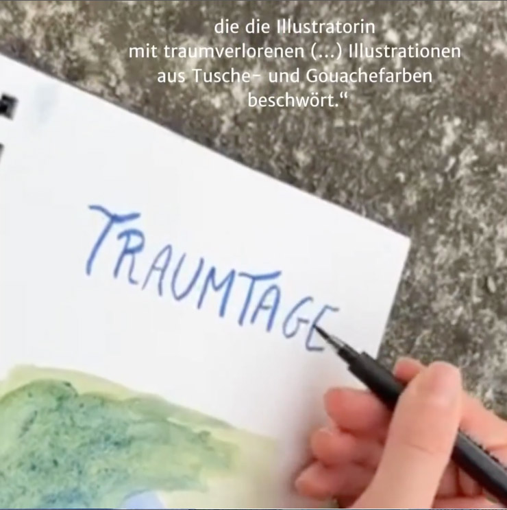 Das Bilderbuch „Traumtage“ ist die erste Veröffentlichung der jungen belgischen Autorin und Illustratorin Clara Thomasset